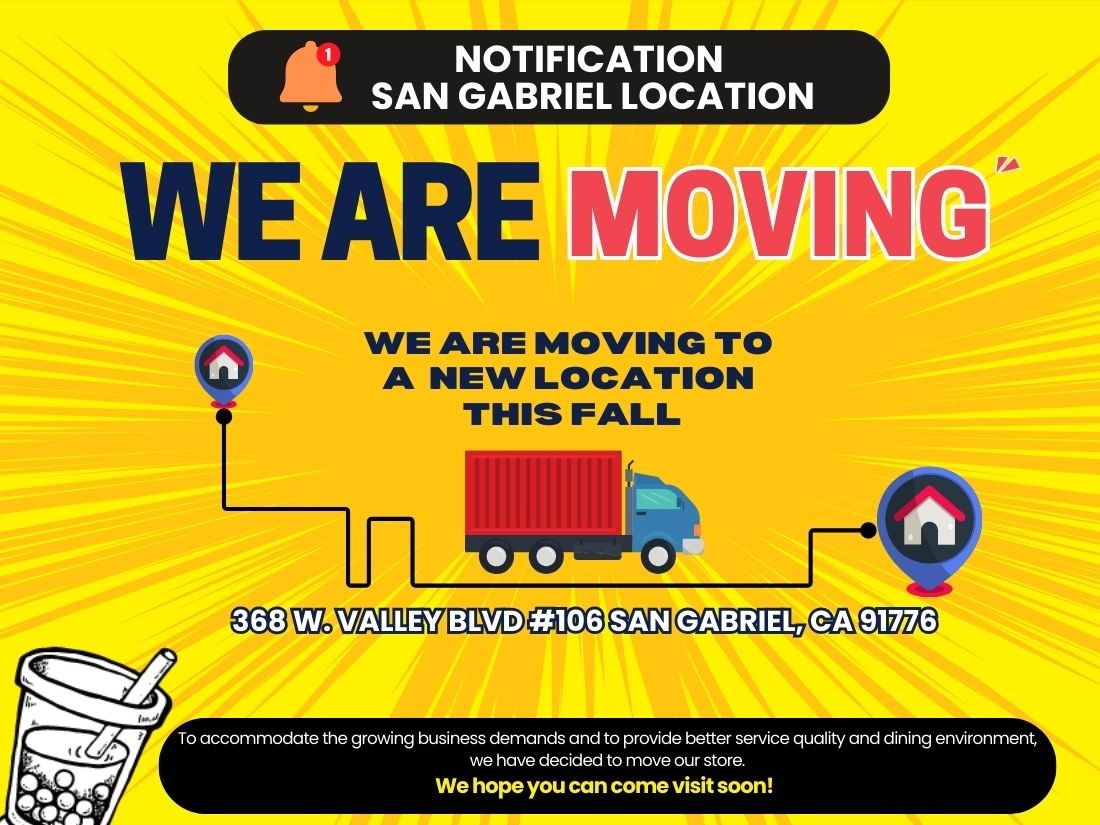 Big news! Our San Gabriel location is moving this fall!